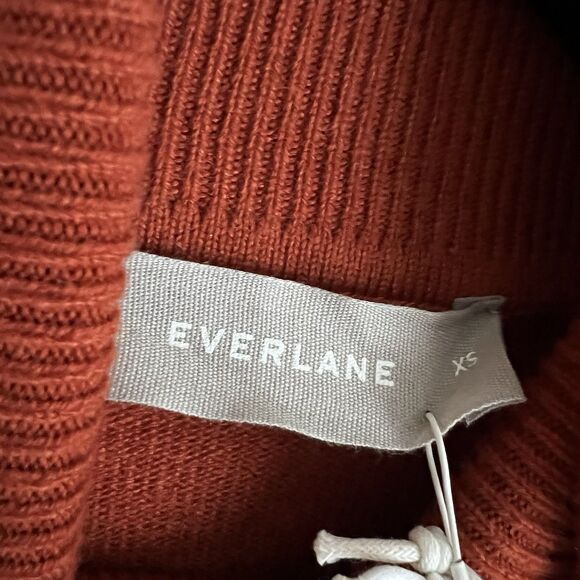 Everlane Women’s The Boxy Turtleneck in Cashmere Size XS Orange - Picture 3 of 9